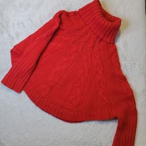 Carter's red cable knit sweater cape 5T